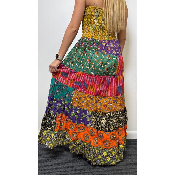Bohemian patchwork maxi dress - Picture 4 of 5